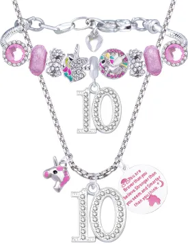 10 Birthday, 10th Birthday Gifts for Girls, 10th Birthday Bracelet, 10th Birthday