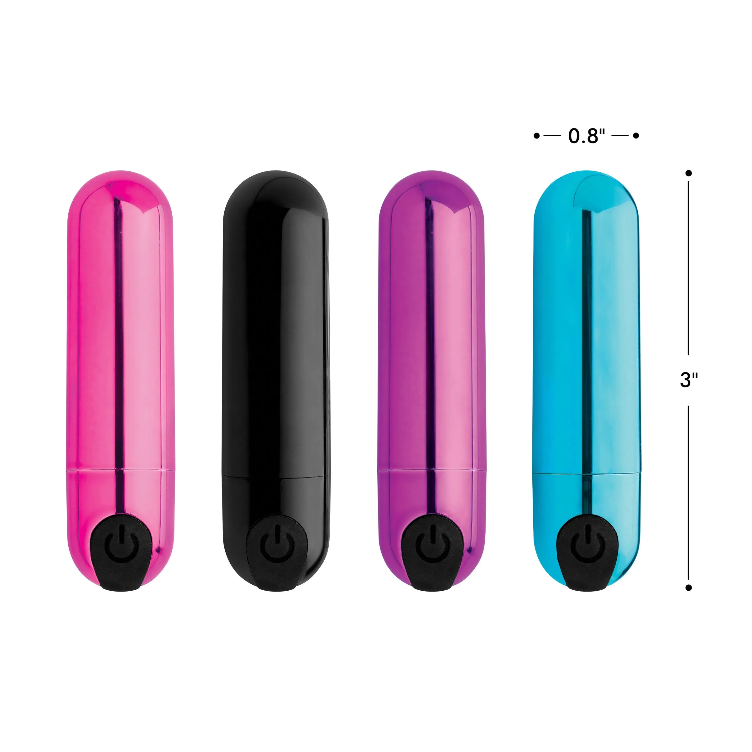 10X Rechargeable Vibrating Metallic Bullet - Purple