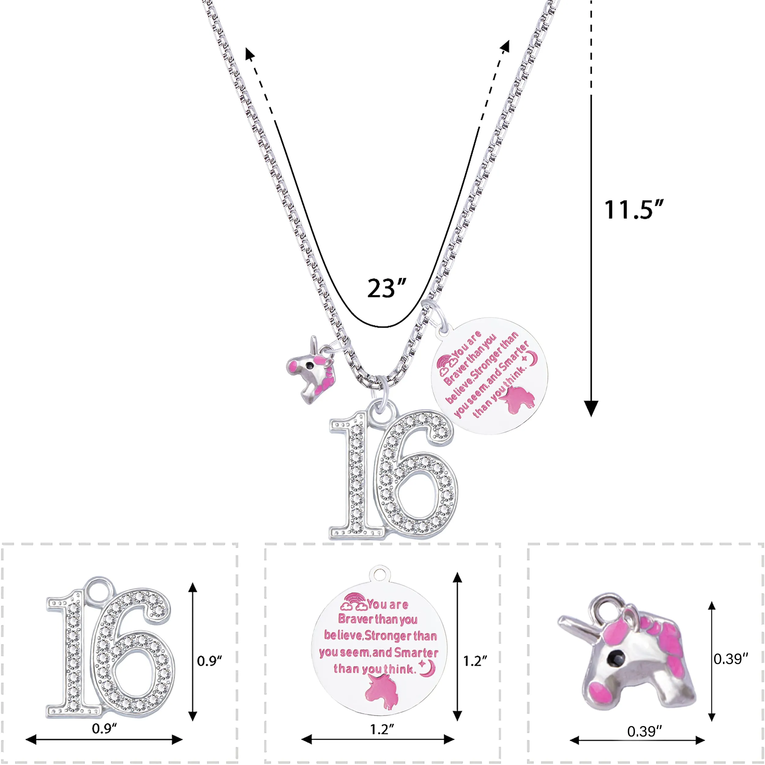 16th Birthday,Sweet 16 Gifts for Girls,16th Birthday Gifts for Girls,16th Birthday Charm