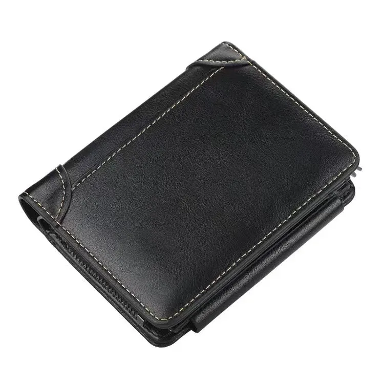 2023 New High quality leather wallet Black