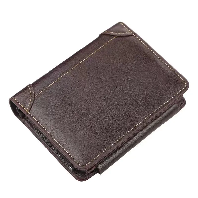 2023 New High quality leather wallet Black