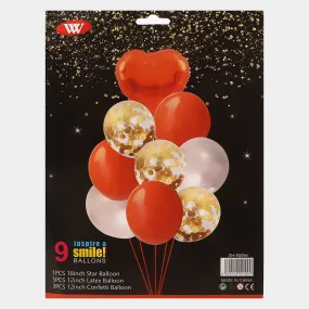 9-Piece Inspire a Smile Balloon Set - Bright and Cheerful Party Decorations