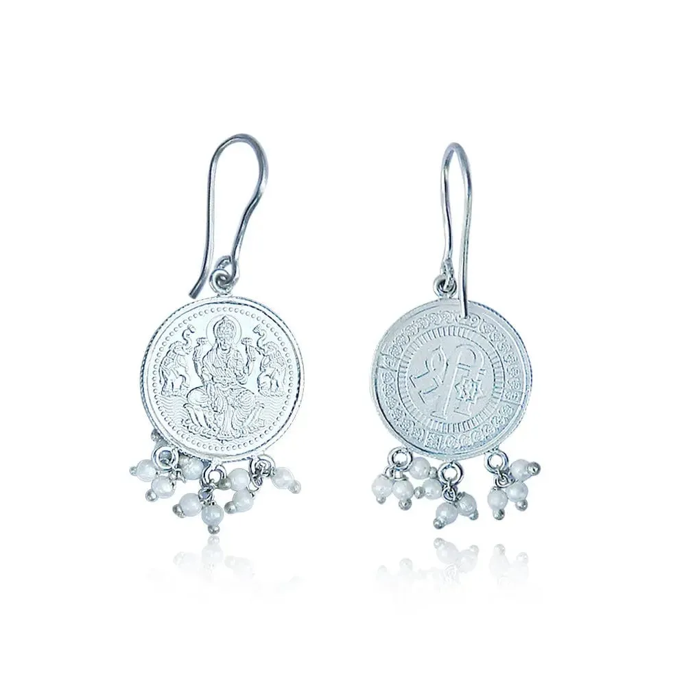 92.5 Silver coin Kuber Earring