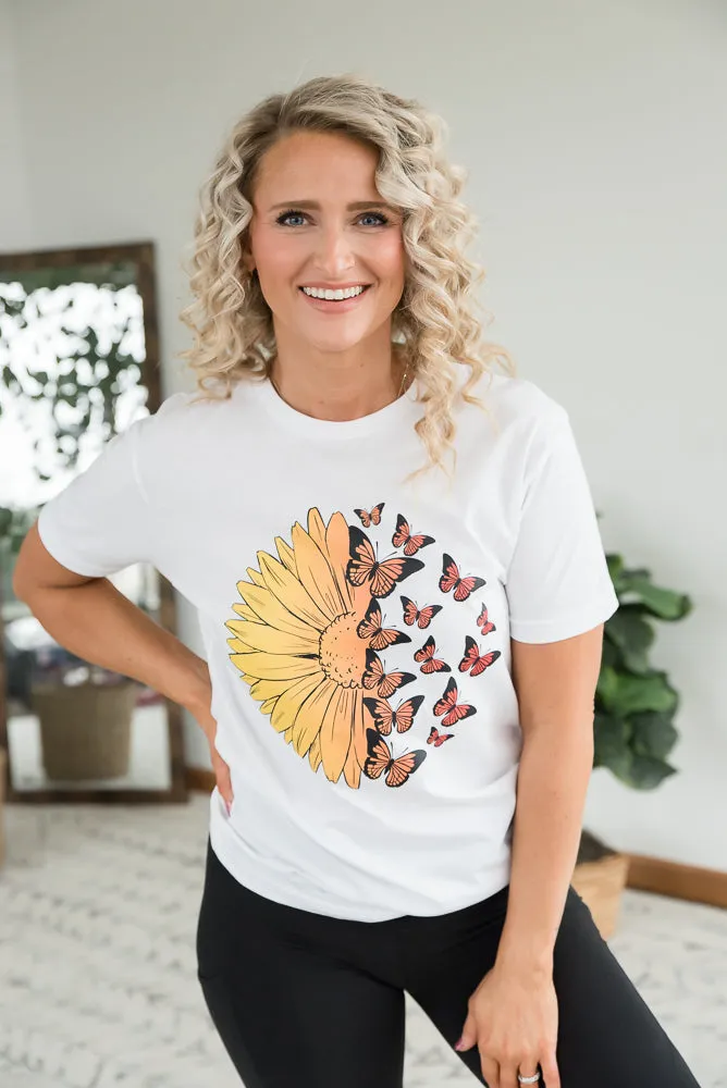 A Monarch Sunflower Graphic Tee