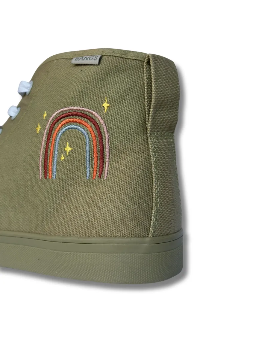 Abstract Rainbow High Top | Men's 8=Women's 9.5