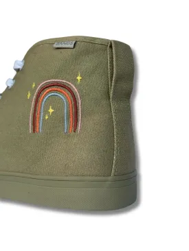 Abstract Rainbow High Top | Men's 8=Women's 9.5