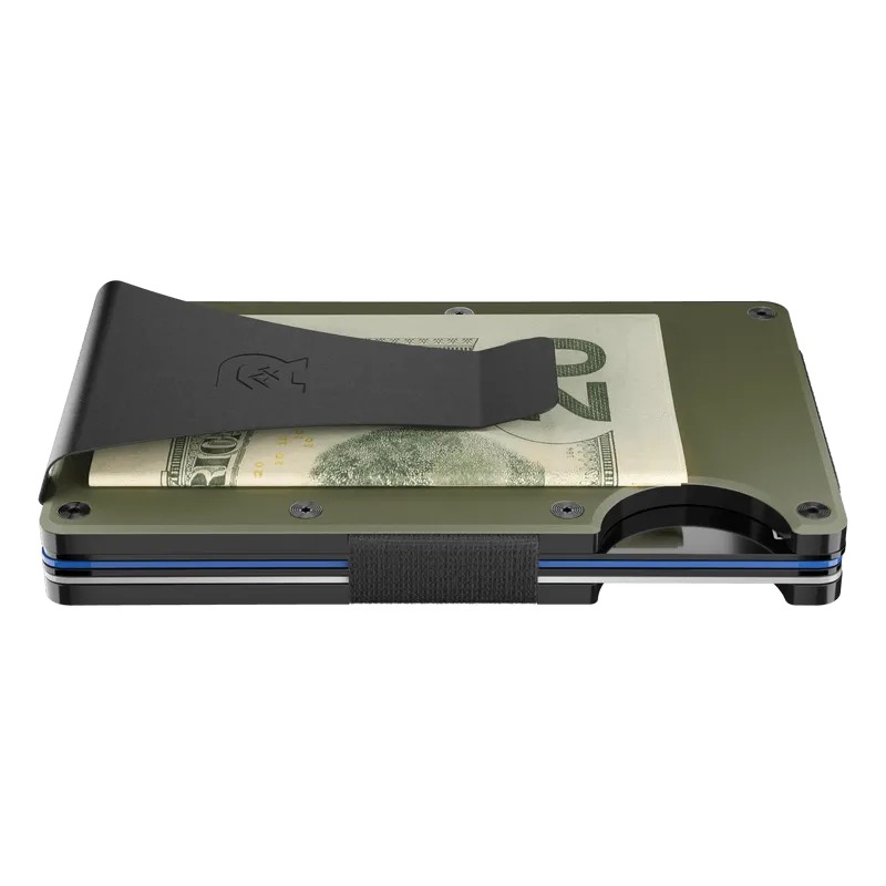 Aluminum | Matte Olive Minimalist Wallet - Money Clip