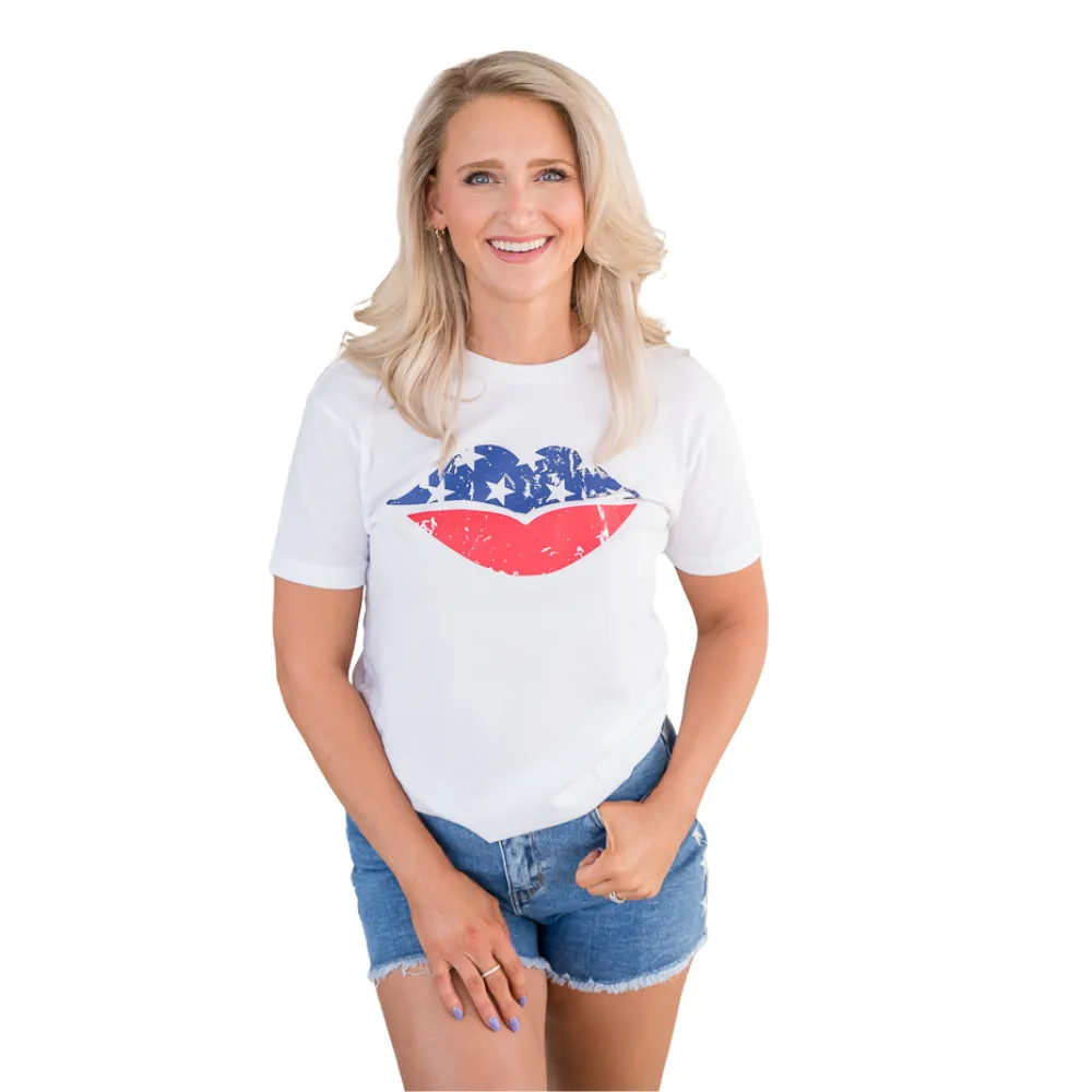 American Lips Graphic Tee