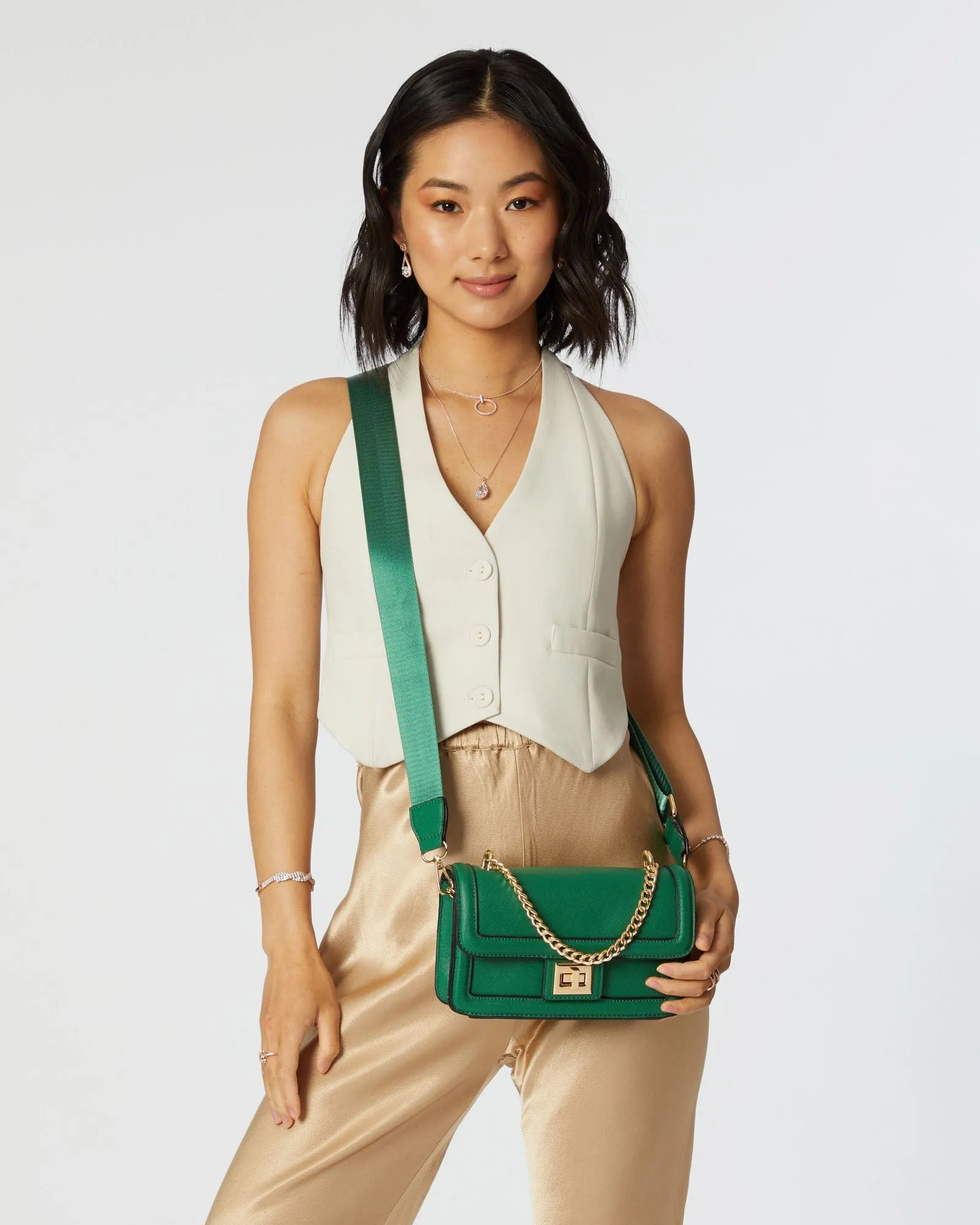 Ari Lock Green Crossbody Bag