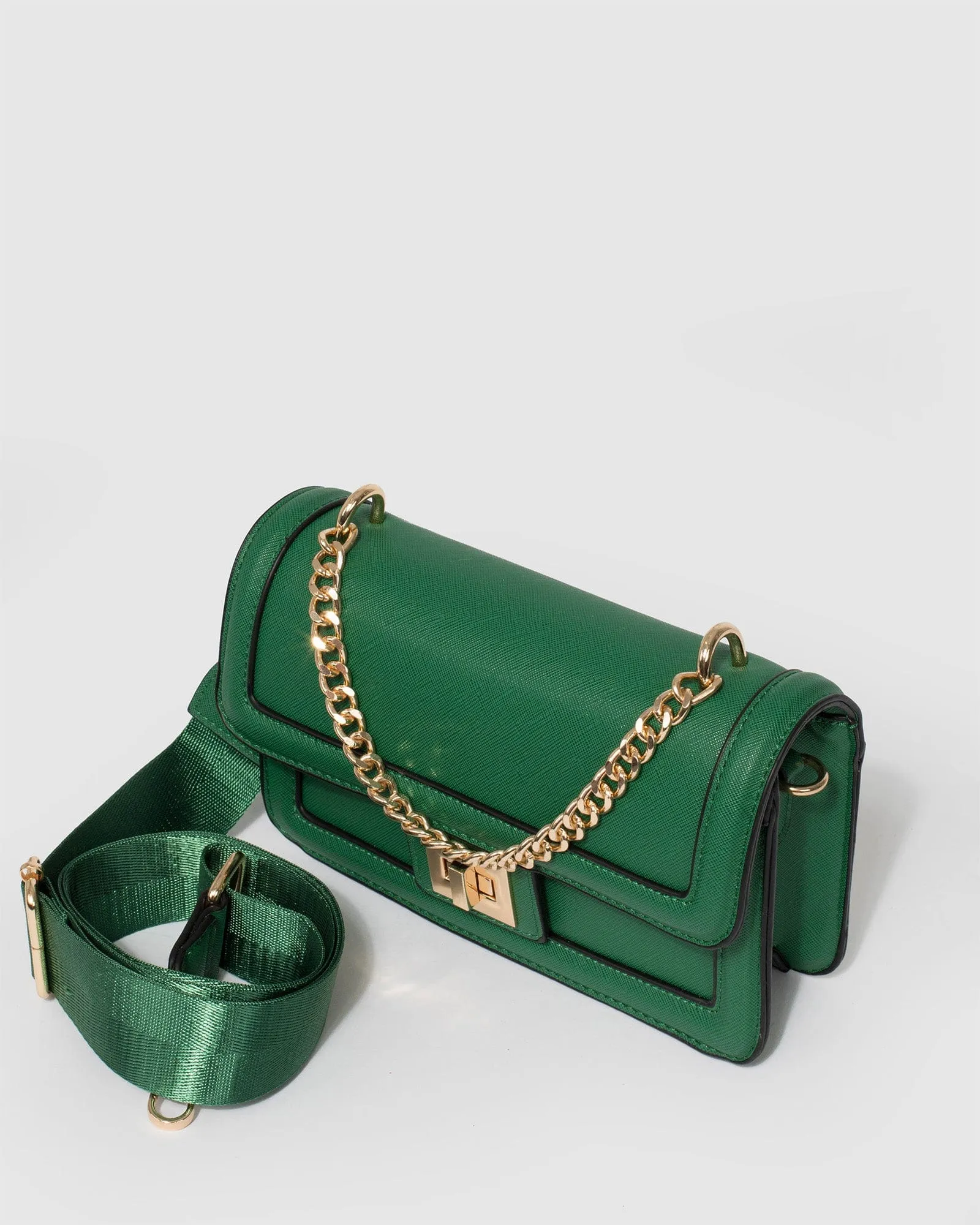 Ari Lock Green Crossbody Bag