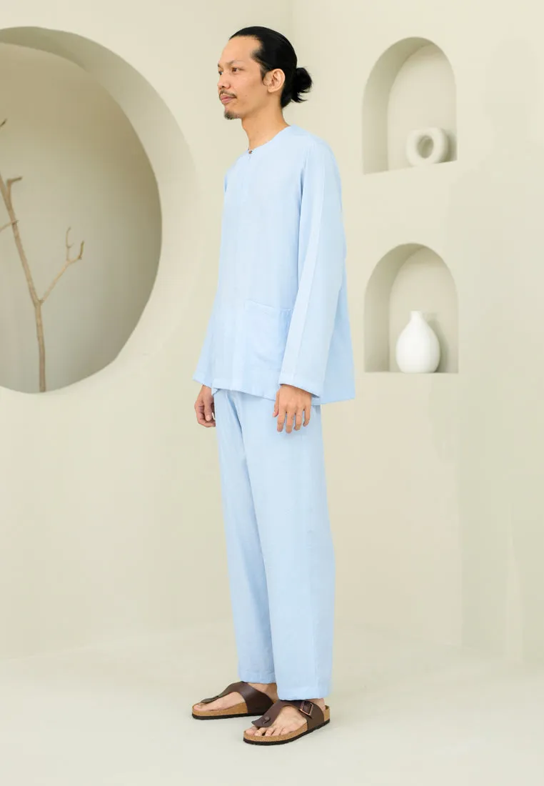 Baju Melayu Men (Soft Blue)