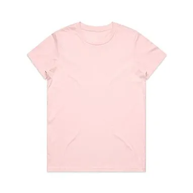 Basic Pink Cotton Crew Neck Women's T-Shirt