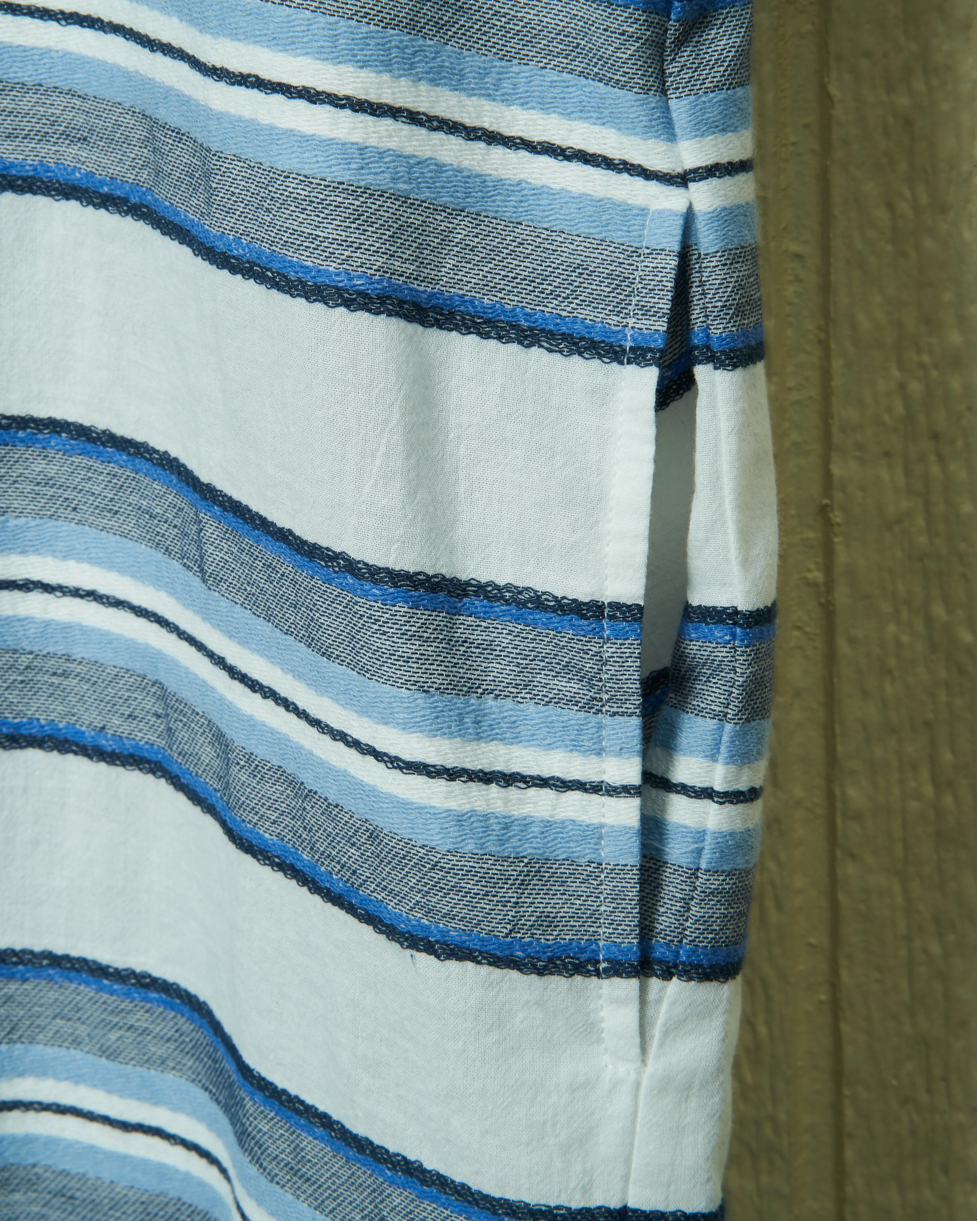 Beach Coverup in Atlantic Blue Awning Stripe