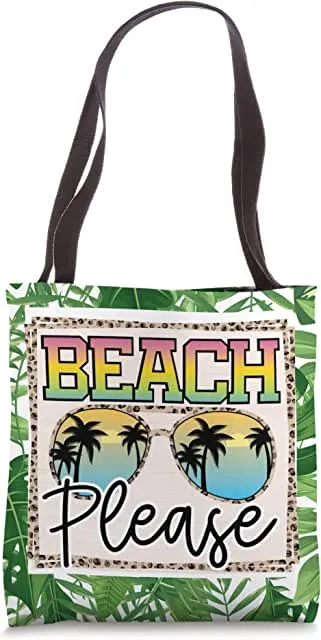 Beach Please Beach Totes Tote Bags Instant Digital Download Transparent PNG Image File - Vacation Bags Summer Beaches Vacation Cruise Designs