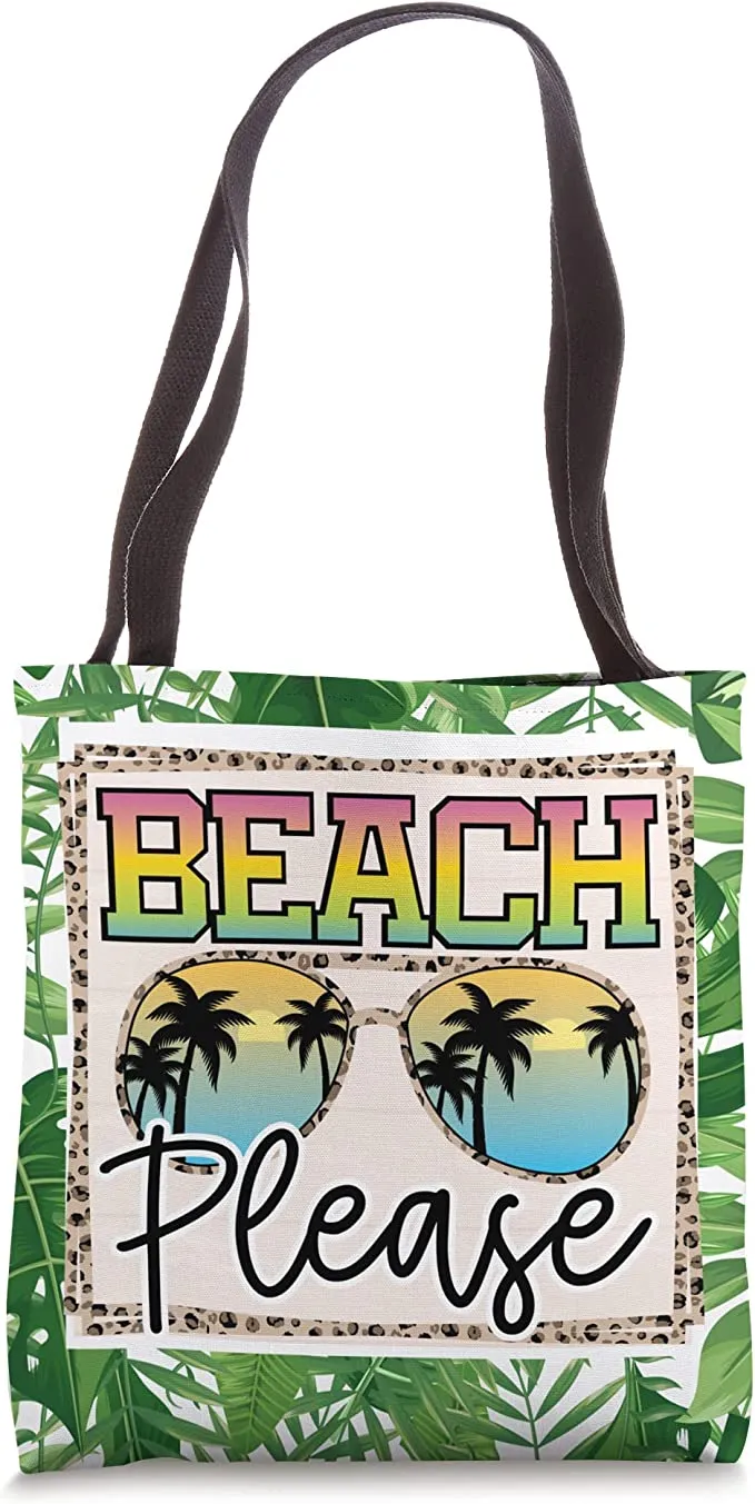 Beach Please Beach Totes Tote Bags Instant Digital Download Transparent PNG Image File - Vacation Bags Summer Beaches Vacation Cruise Designs