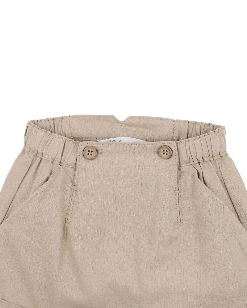 Bebe - Baby Stone Linen Blend Shorts