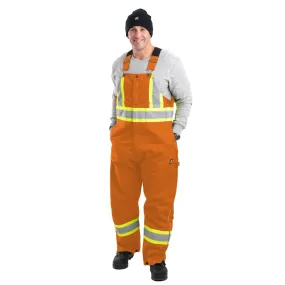 Berne High Visibility Men's Unlined Work Overalls HVB914 - Orange