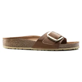 Womens Birkenstock Madrid Big Buckle Sandals - Cognac Leather