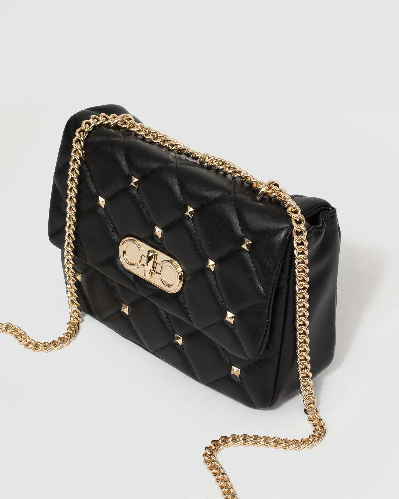 Black Amillia Studed Crossbody Bag