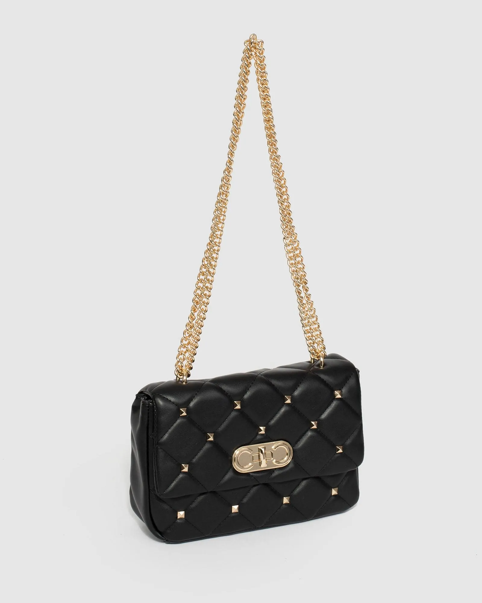 Black Amillia Studed Crossbody Bag