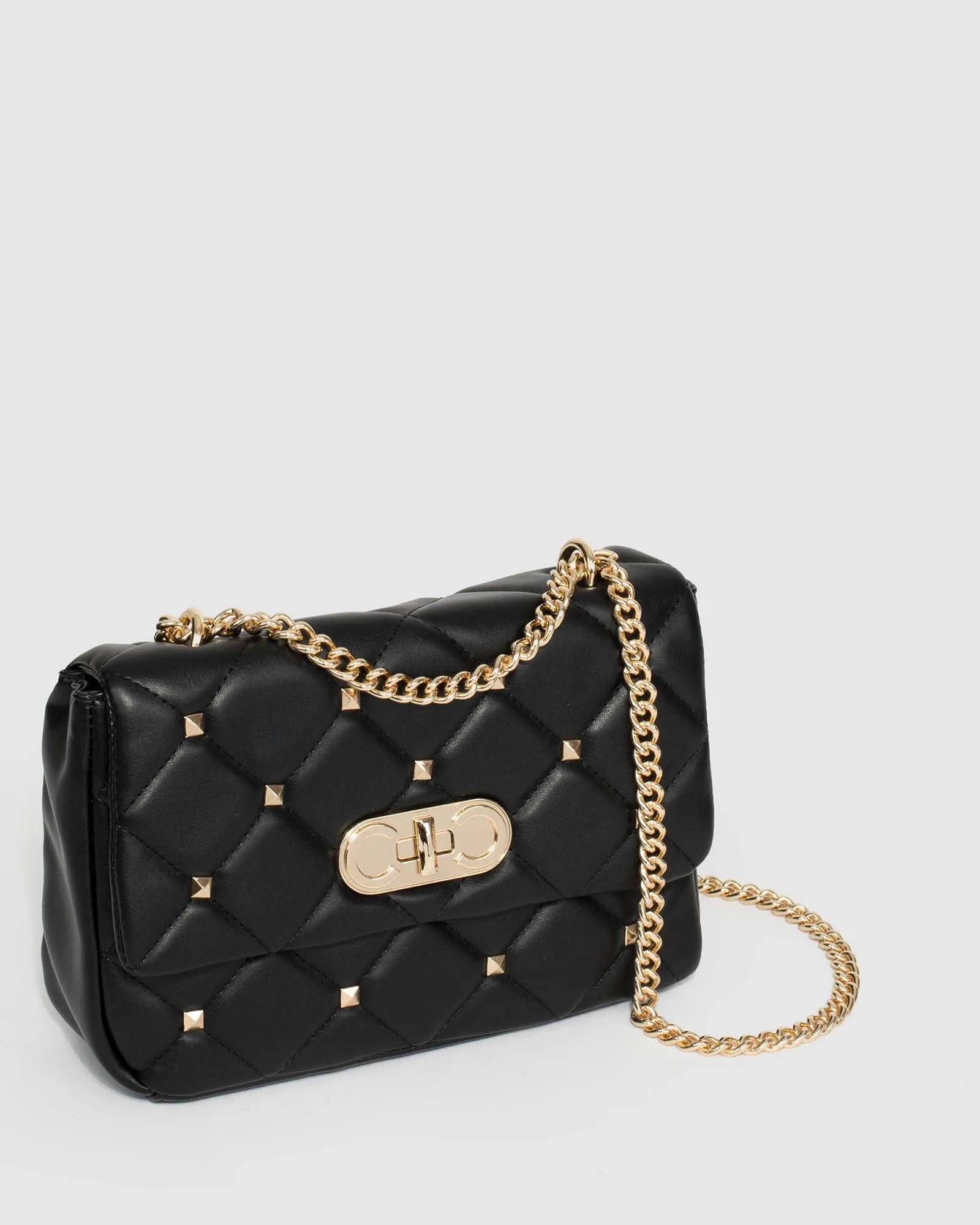 Black Amillia Studed Crossbody Bag