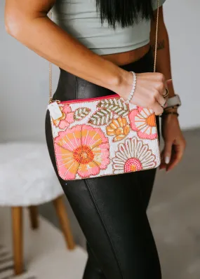 Blooming Beauty Beaded Floral Clutch