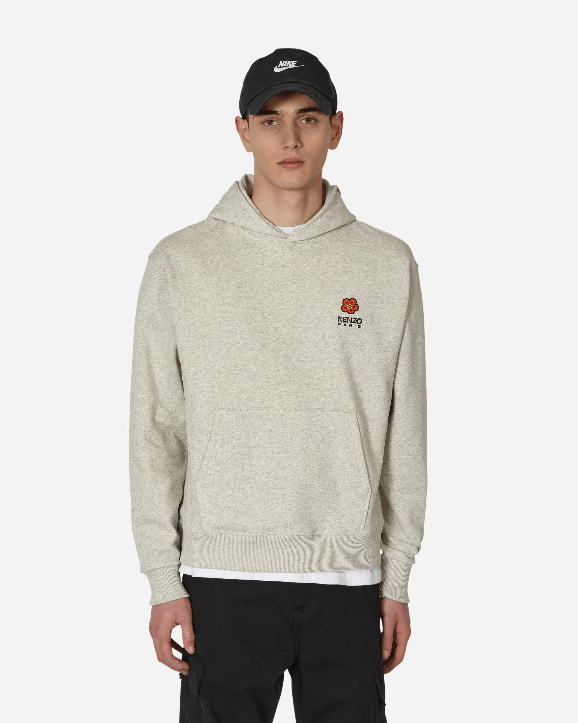 'Boke Flower' Crest Classic Hooded Sweatshirt Grey