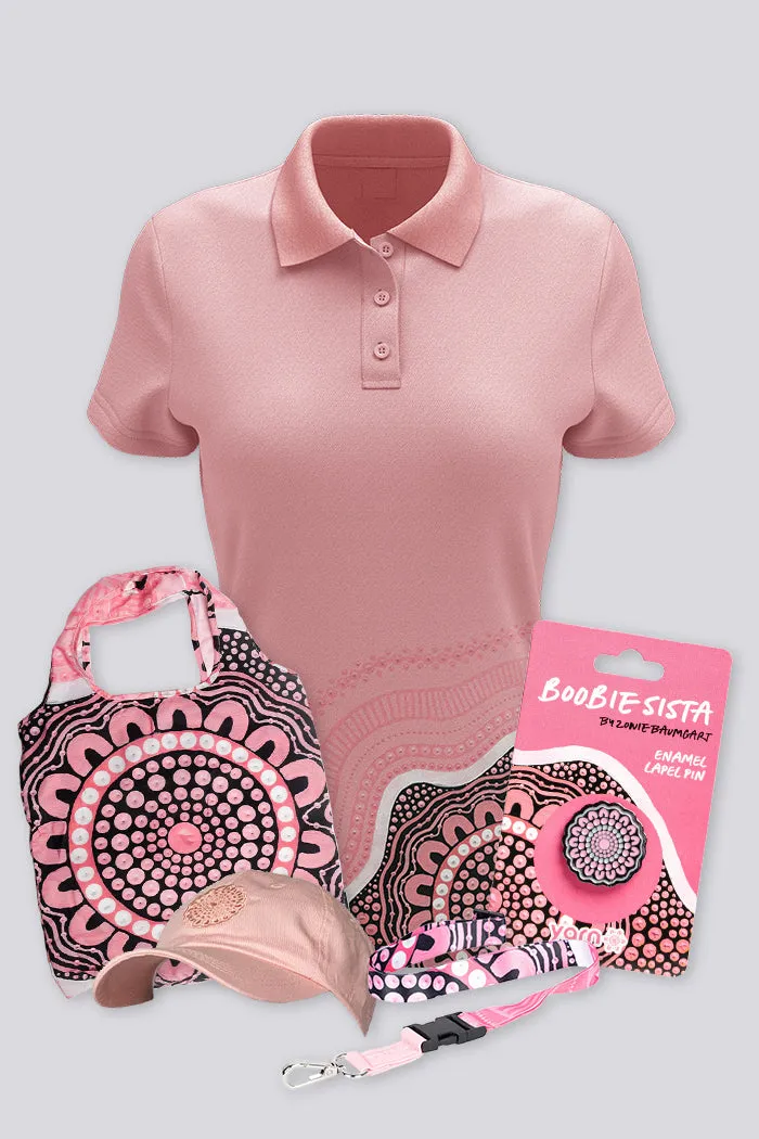 Boobie Sista Essence Women's Fitted Polo Boxed Bundle