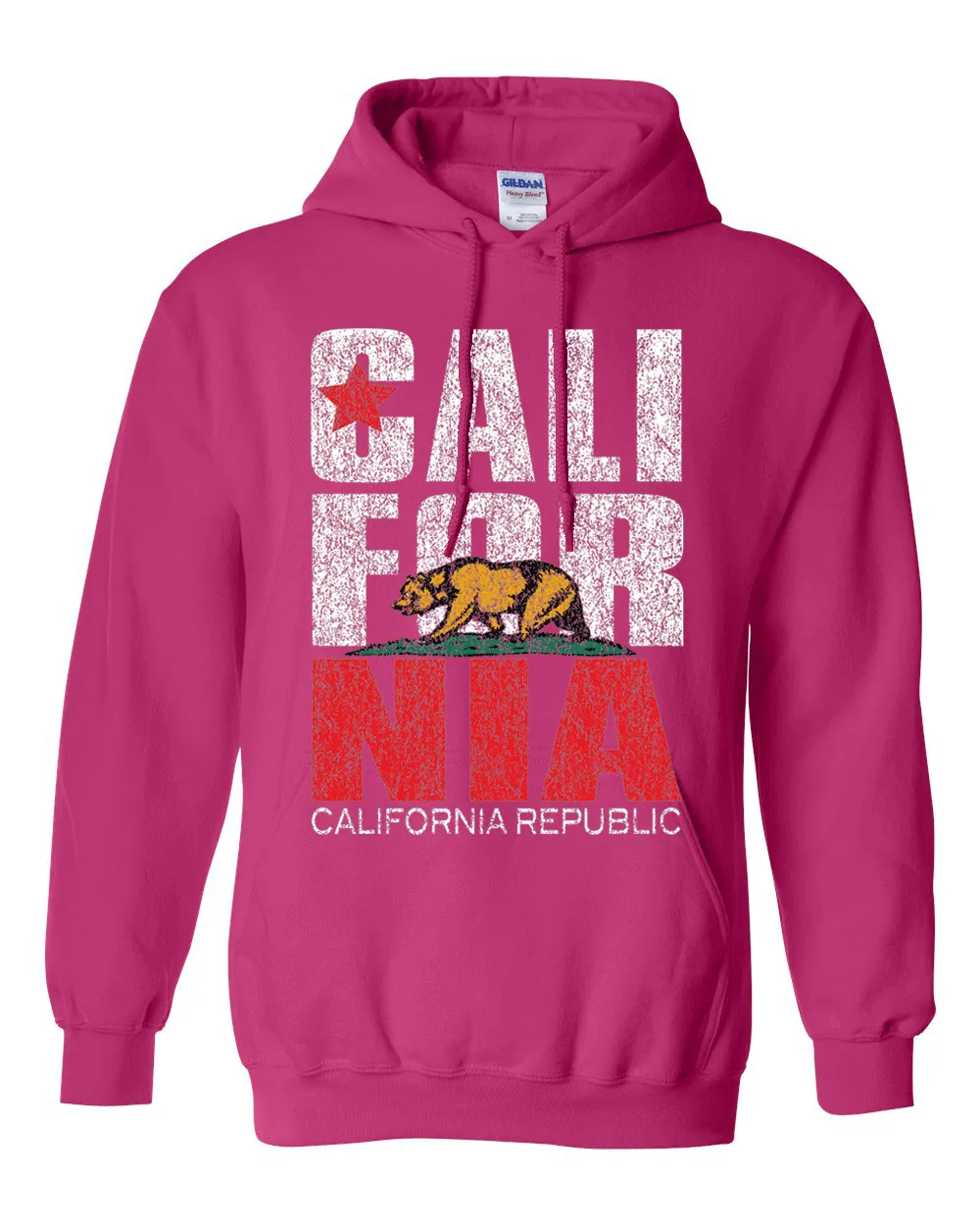 California Flag Retro Bold Text Sweatshirt Hoodie