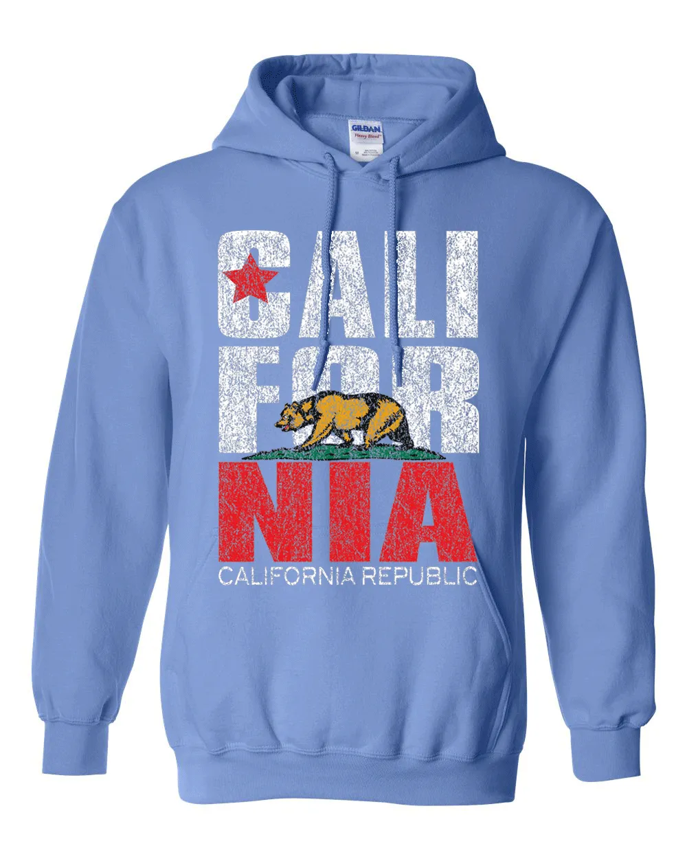 California Flag Retro Bold Text Sweatshirt Hoodie