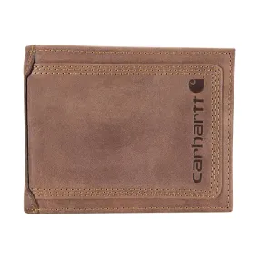 Carhartt Mens Detroit Leather Passcase Wallet - Brown Durable, Stylish Accessory