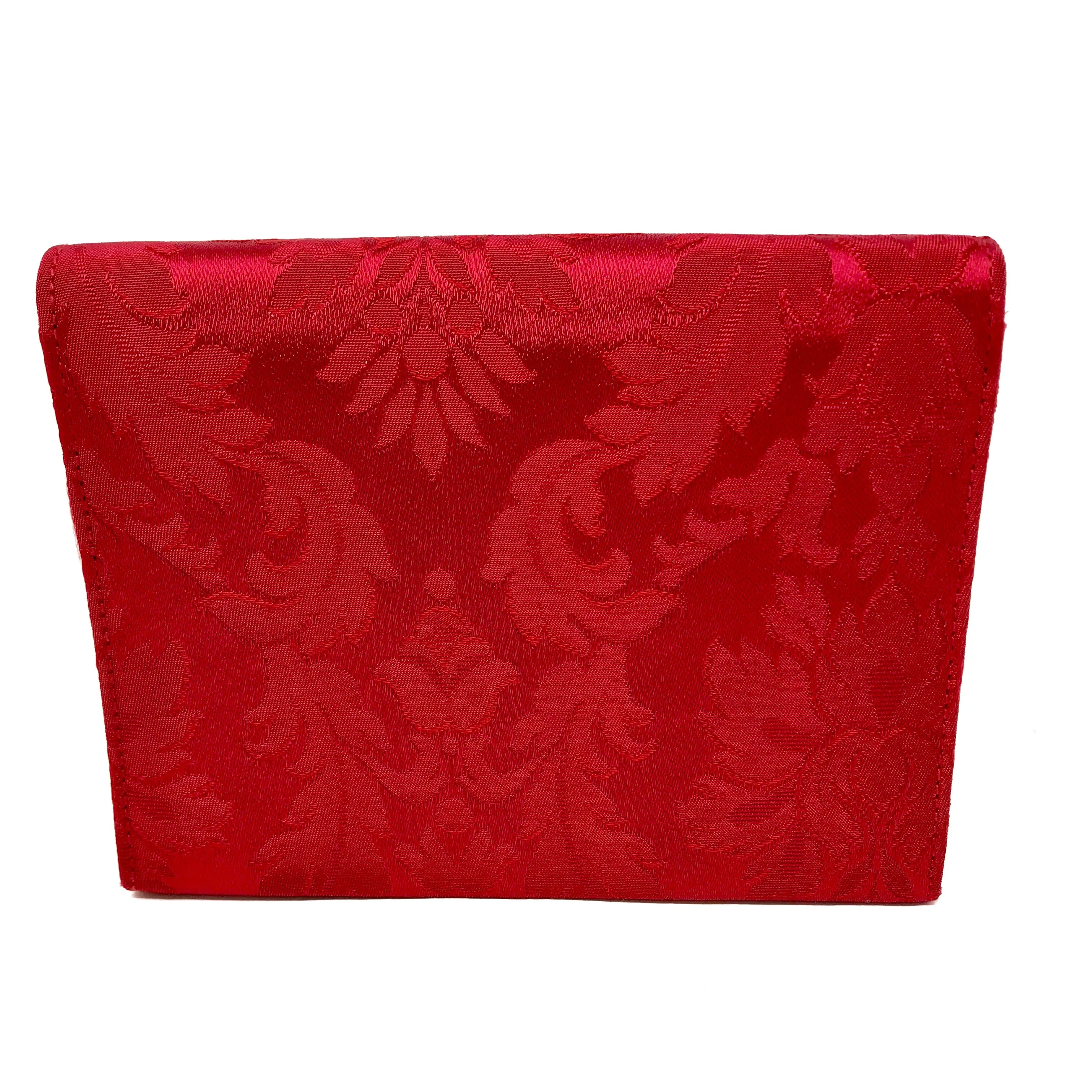 Carlo Zini Milano Crystal Jeweled Butterfly and Flower Red Mini Bag