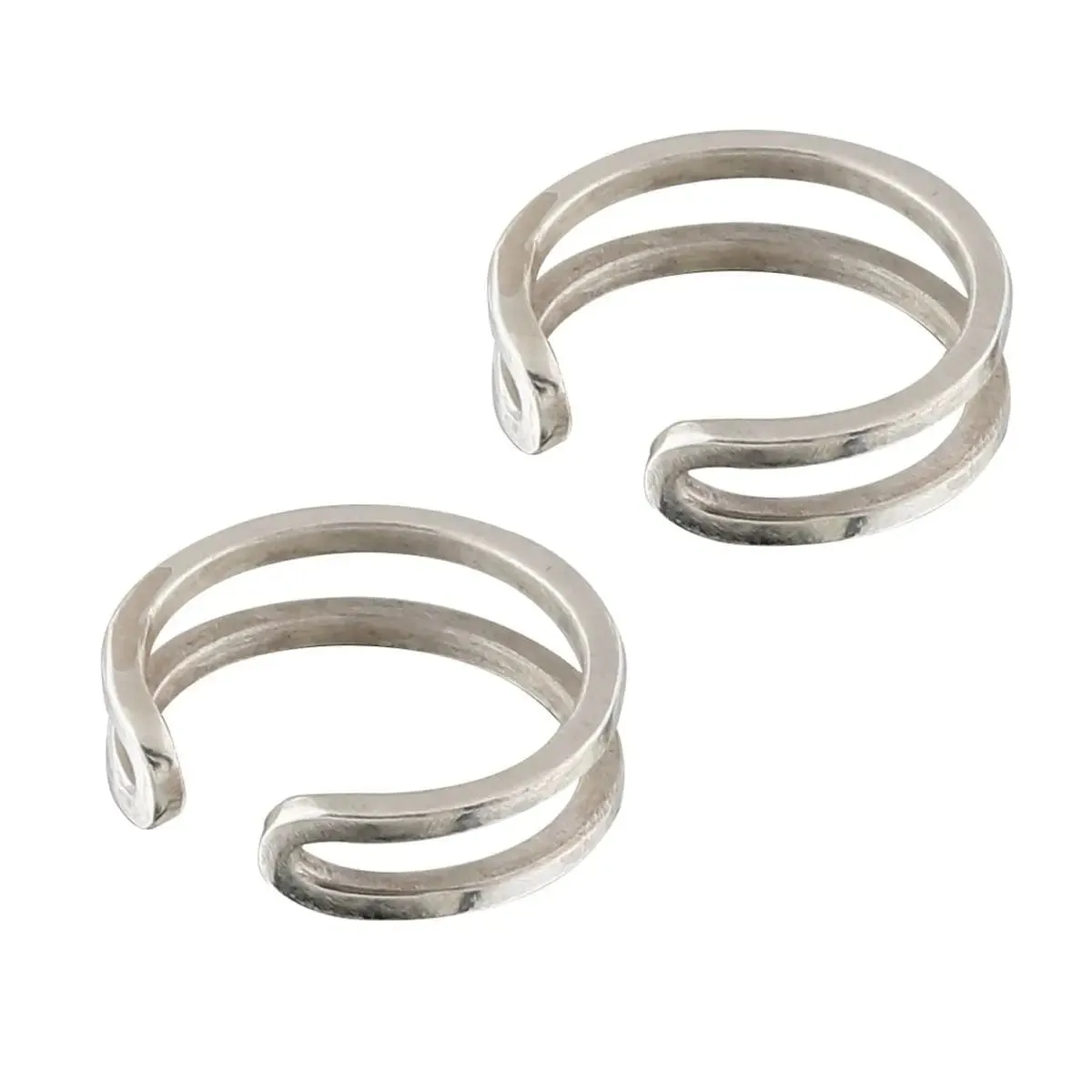 Double Wired Sterling Silver Toe Ring (Pair)