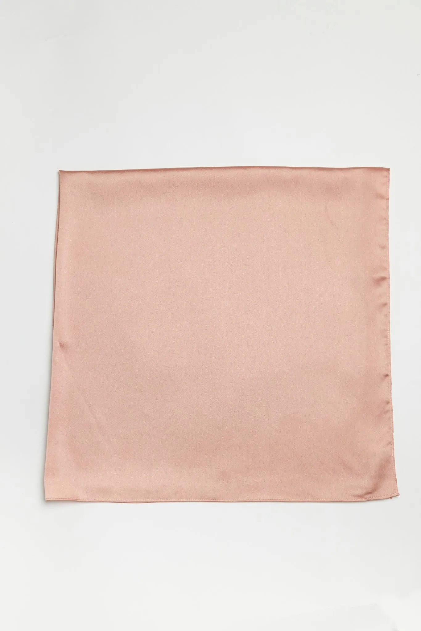 Dusty Peach Satin Headscarf