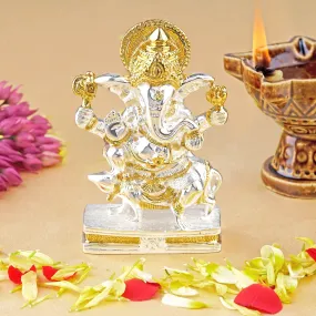 Estele Gold - Rhodium Plated Spiritual Lord Ganesh Idol