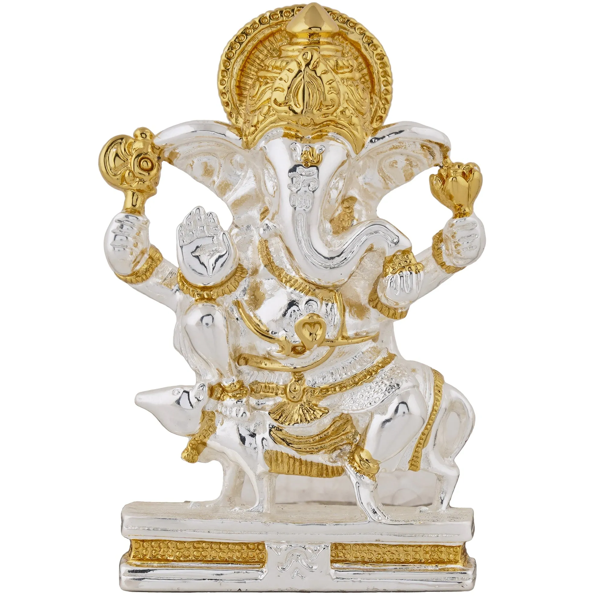 Estele Gold - Rhodium Plated Spiritual Lord Ganesh Idol