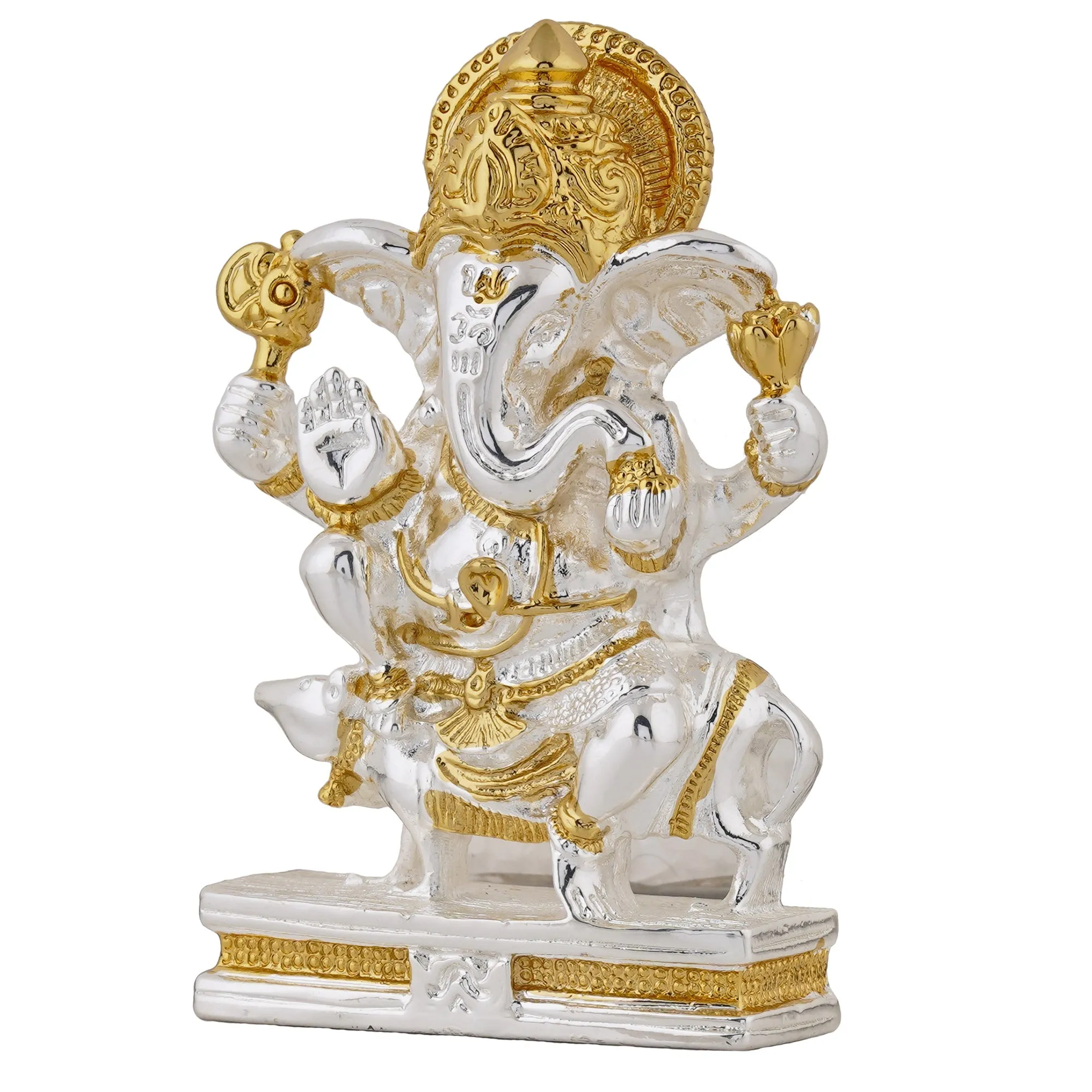 Estele Gold - Rhodium Plated Spiritual Lord Ganesh Idol