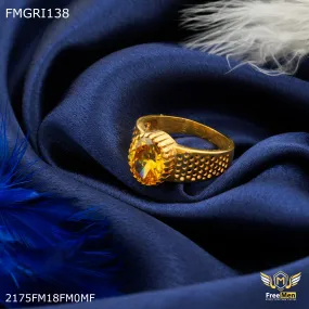 Freeme 1gm Yellow AD Gold plated ring for men - FMGRI138