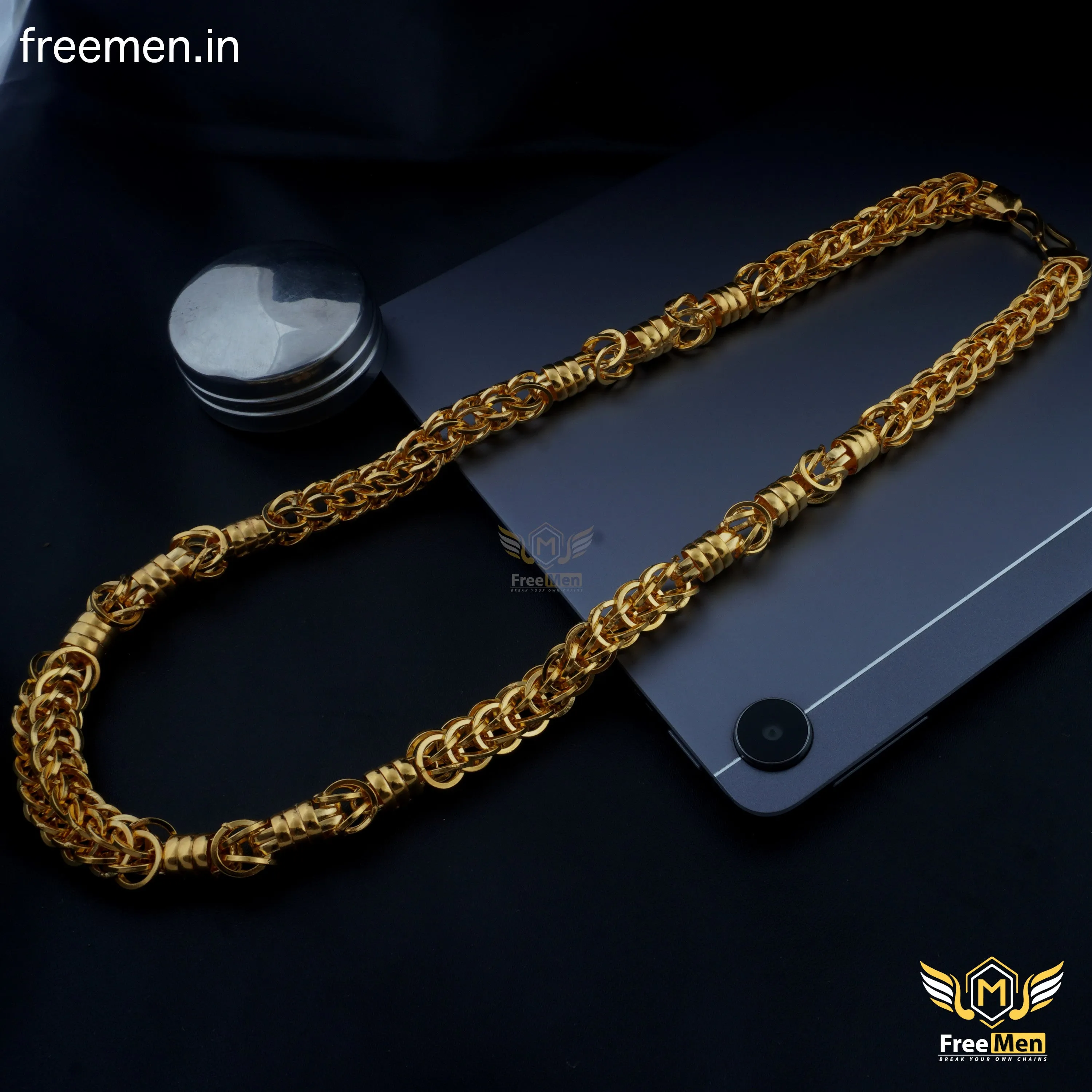 Freemen Bahubali Gold Plated heavy chain for men - FM086