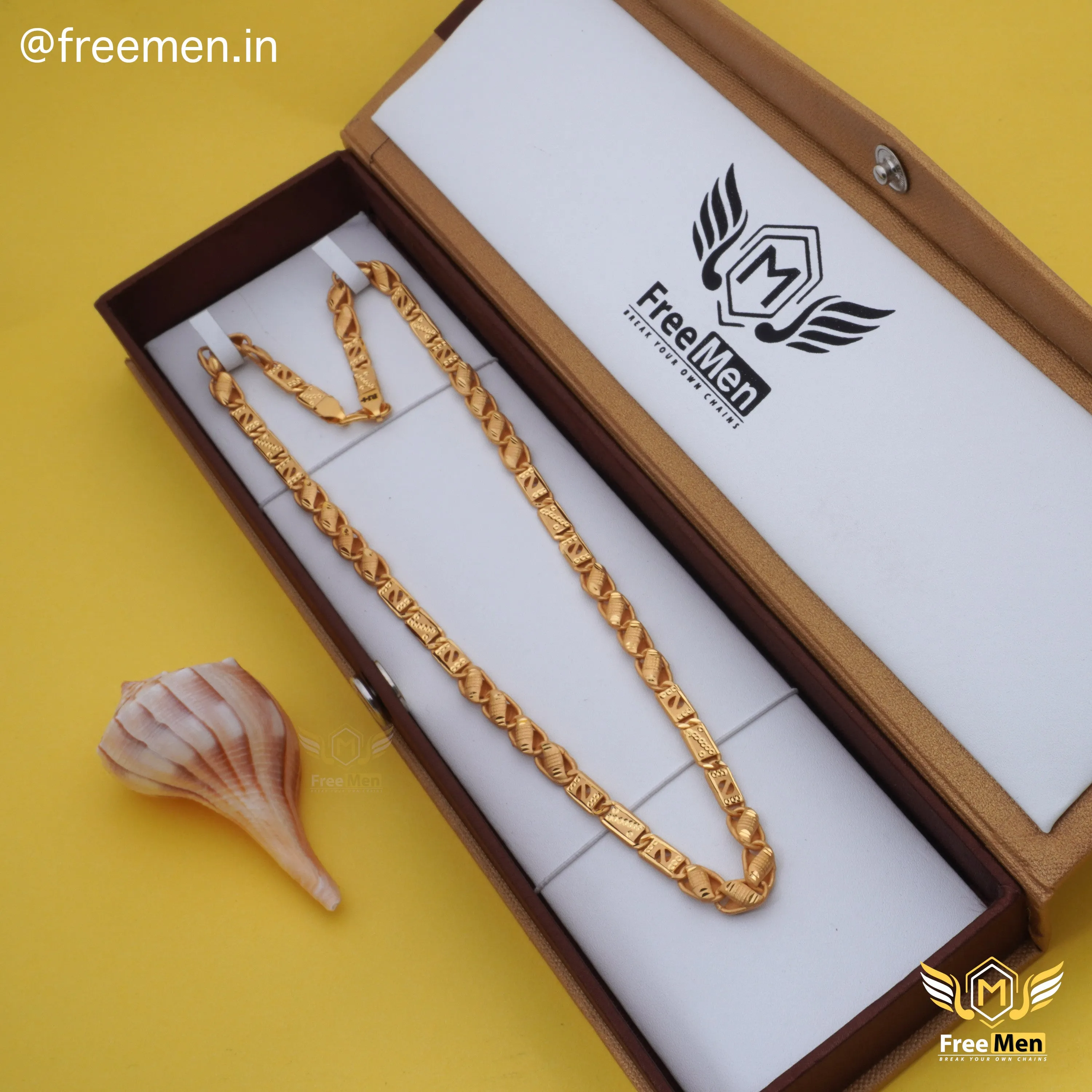 Freemen Best Lotus Nawabi chain for Men - FM188