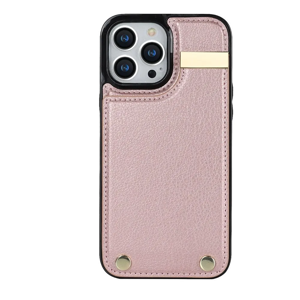 Fugo Leather iPhone Case With Multi Card and Coin Slot