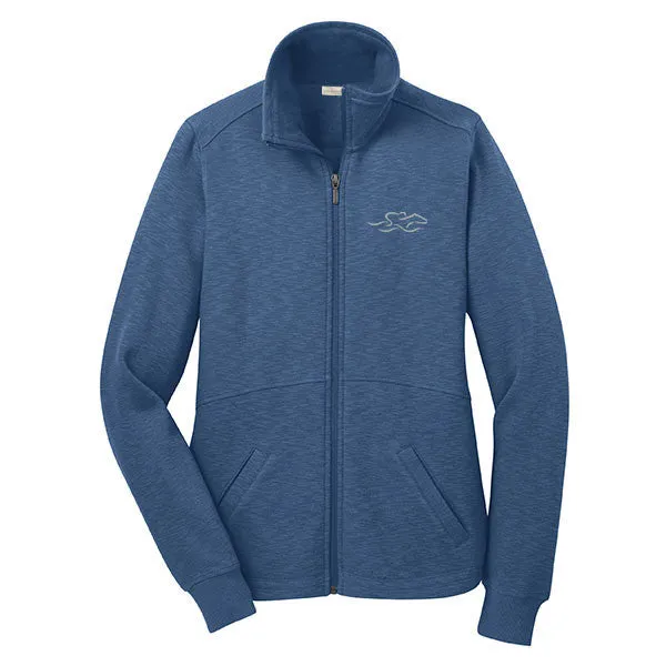 Full Zip Sophisticated Jacket - Lake Blue