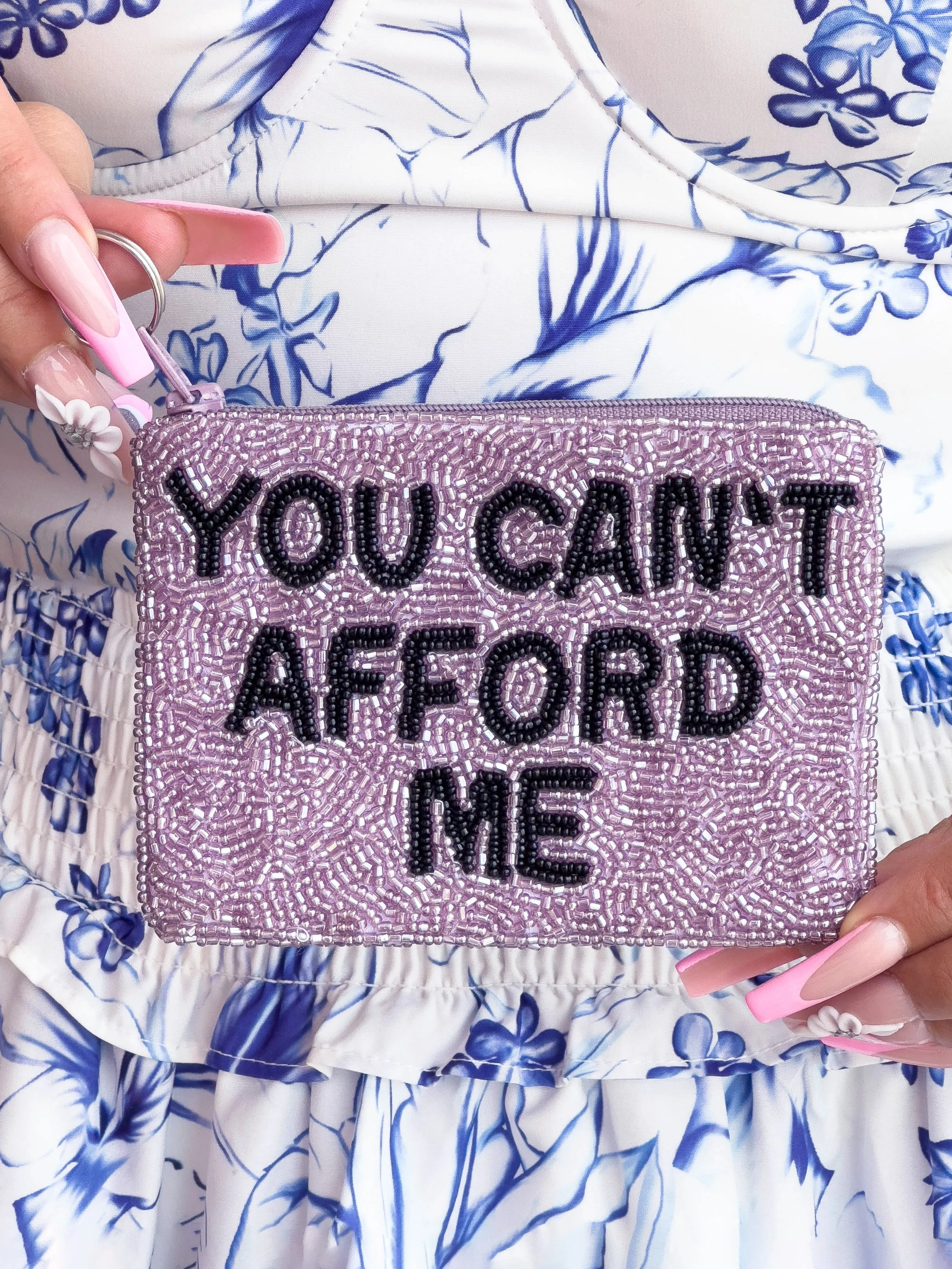 Glamfox - You Can't Afford Me Beaded Coin Purse