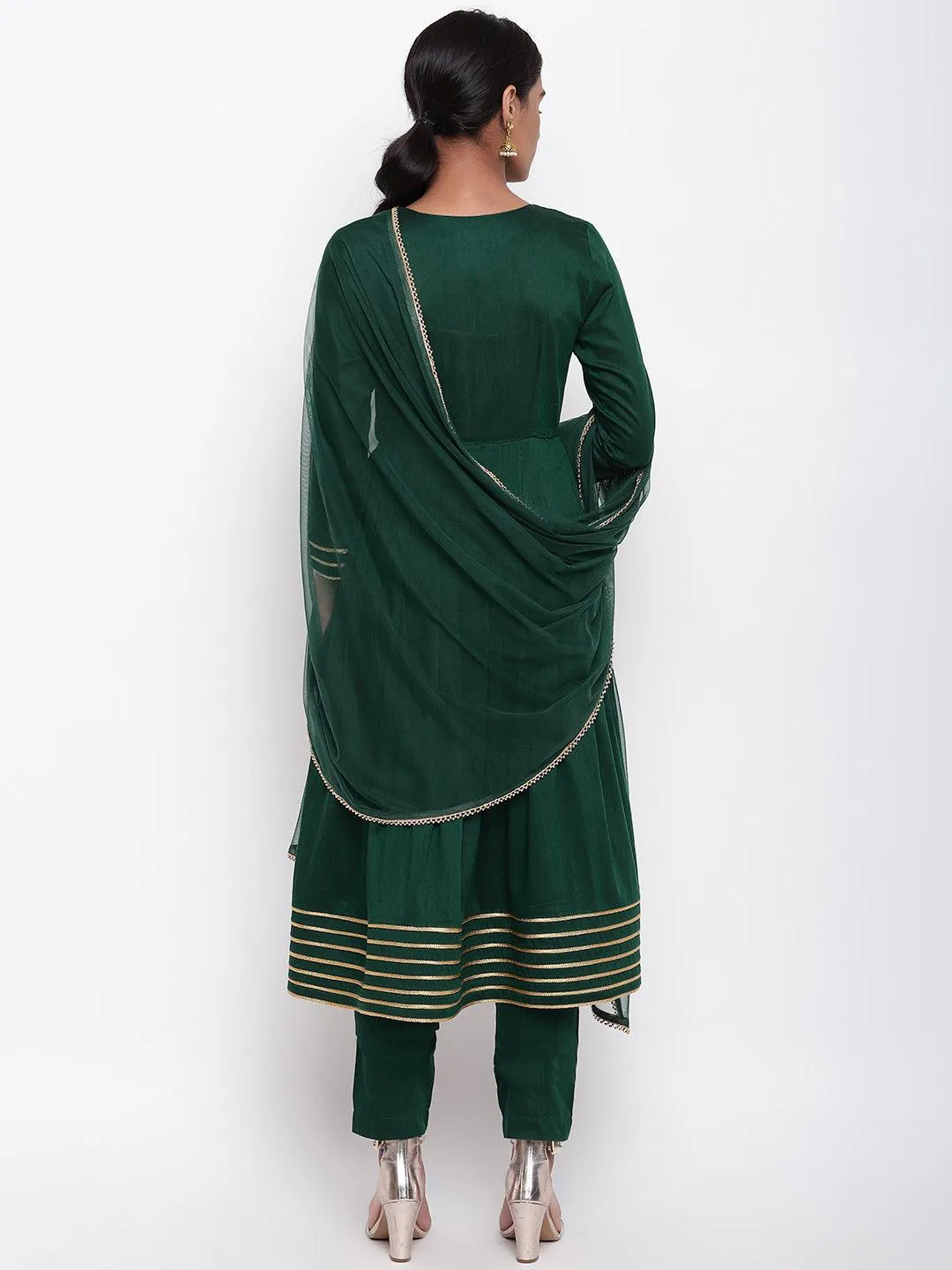 Green Lace Angrakha Set