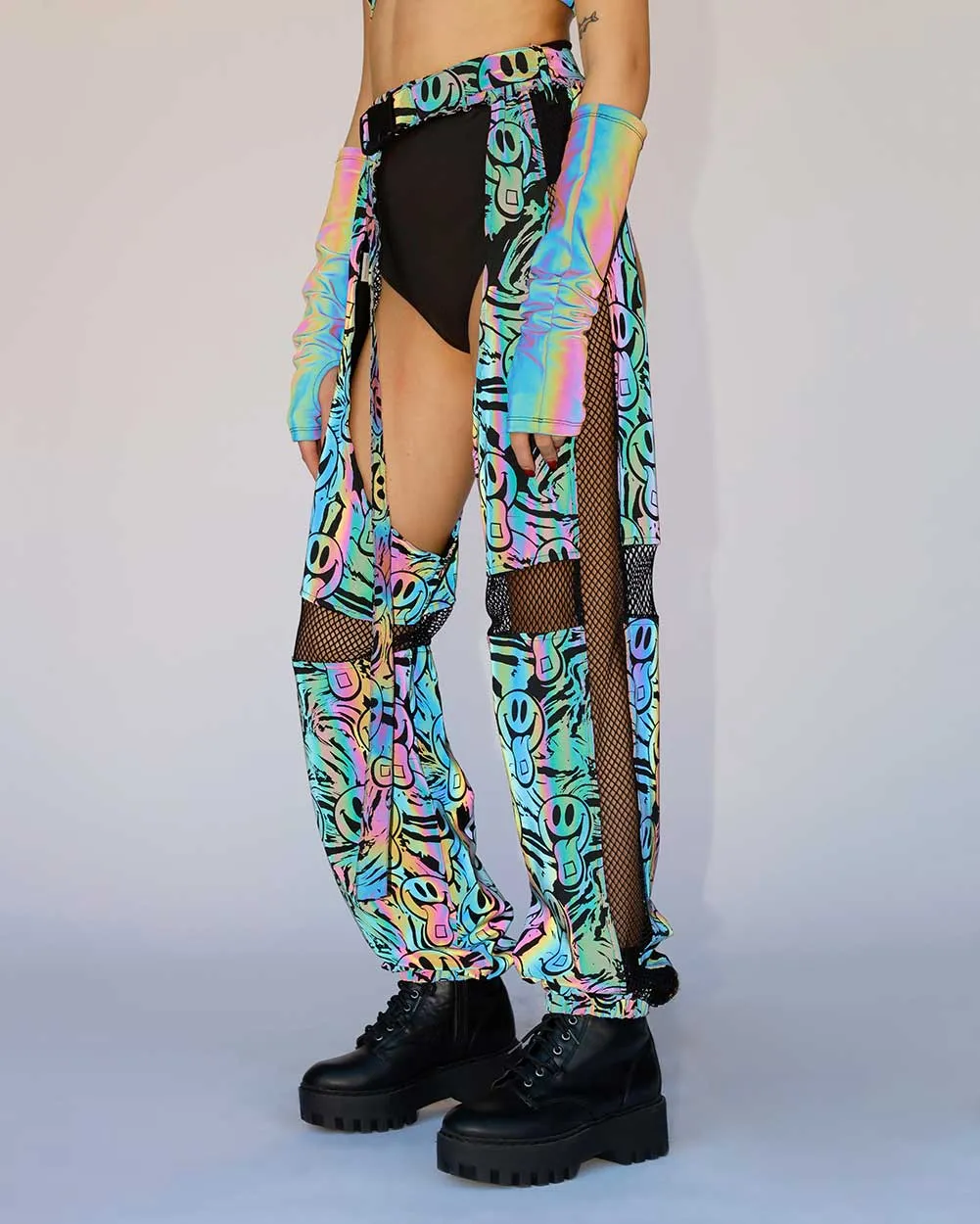 Happy Hour Rainbow Reflective Chaps