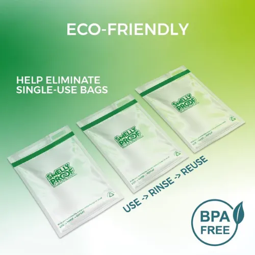 Heavy Duty Clear Flat Reusable Bags by Smelly Proof