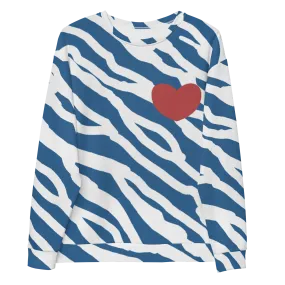 I Love You Greece Zebra Unisex Sweatshirt