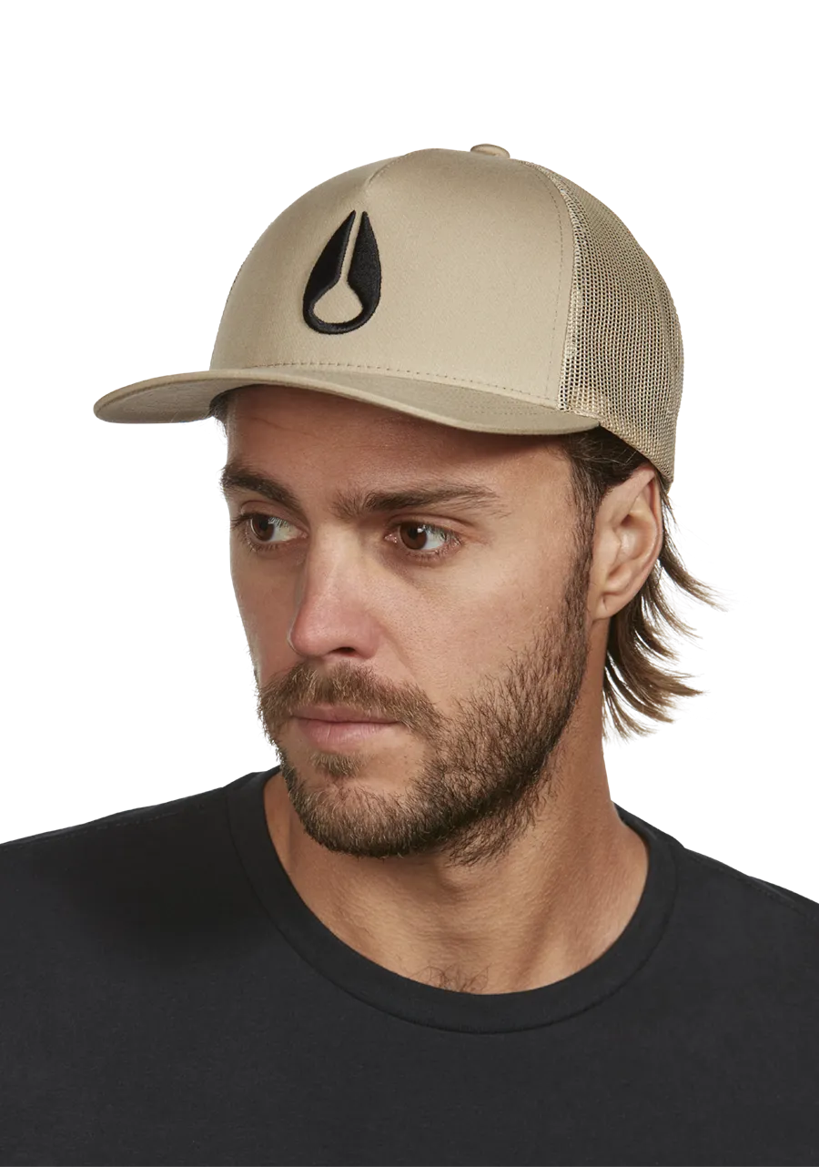 Iconed Trucker Hat - All Khaki / Black