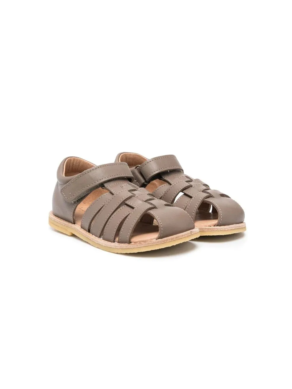 Lapinou Strap Leather Sandal in Earth