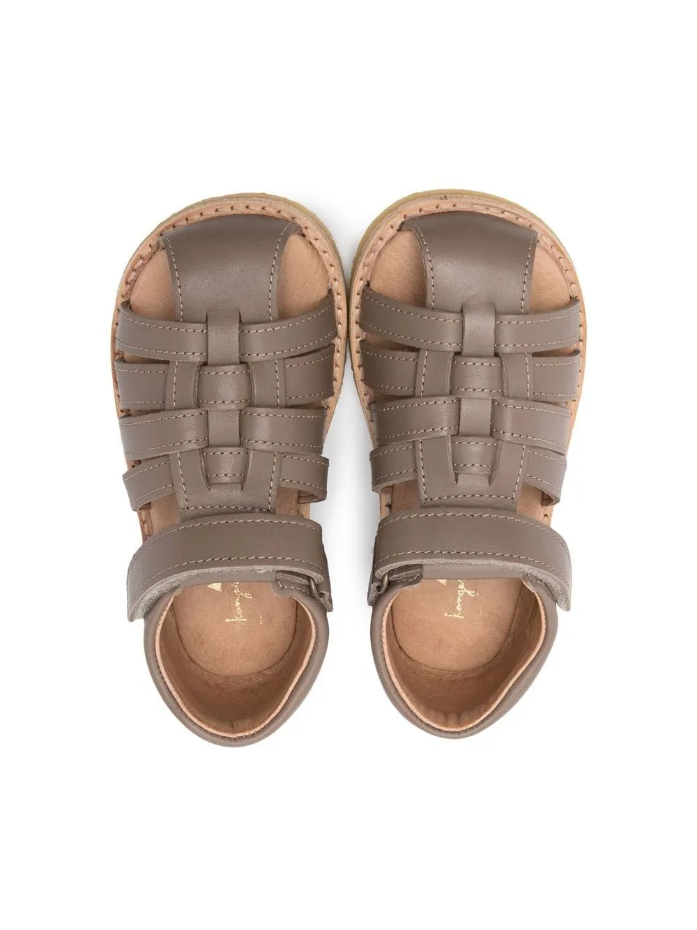 Lapinou Strap Leather Sandal in Earth